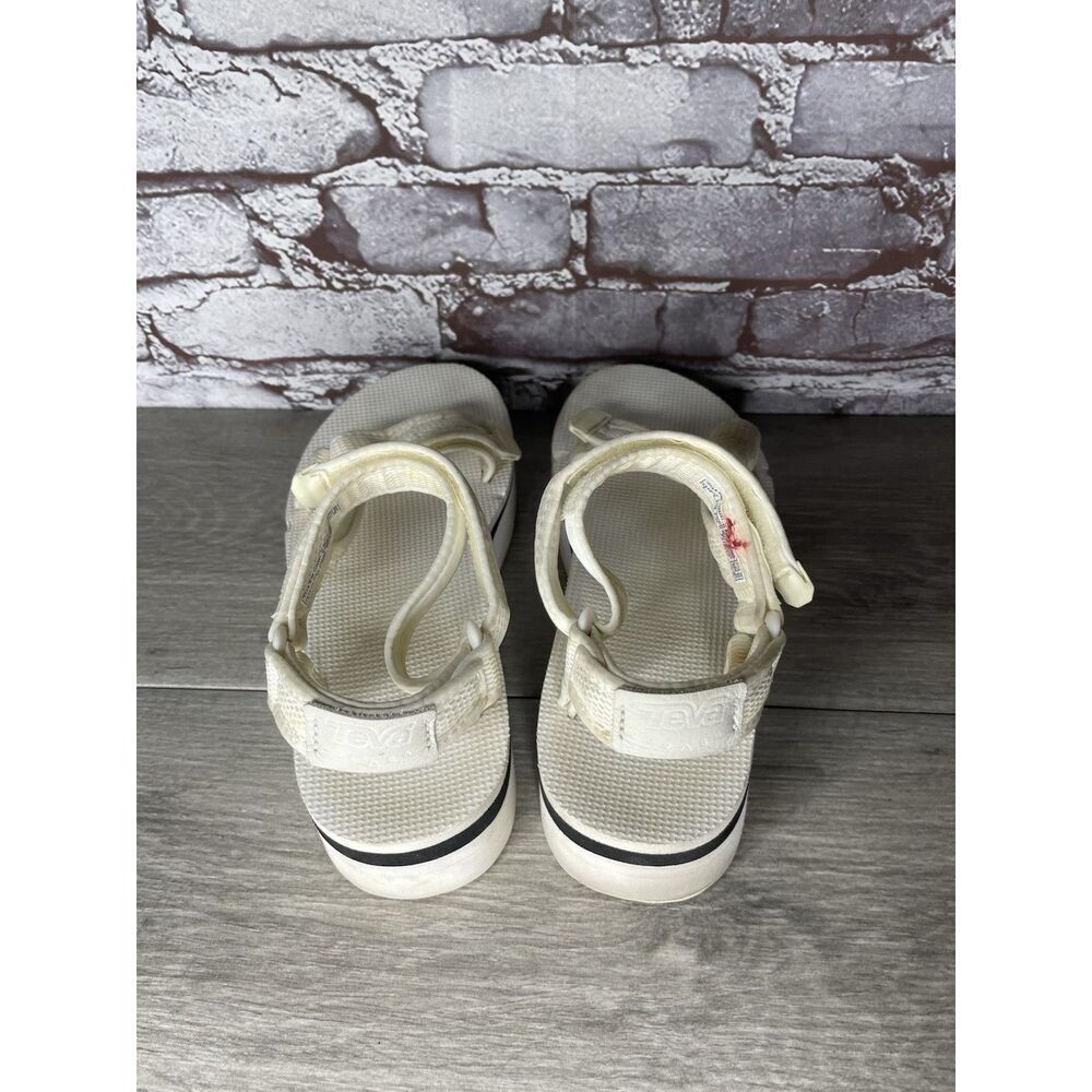 Teva Flatform Universal Mesh Platform Sandals Whi… - image 8